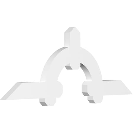 Ekena Millwork Ericson Architectural Grade PVC Gable Bracket, 48"W x 18"H x 2"D x 4"F, 9/12 Pitch GBP048X18X0204ERI00